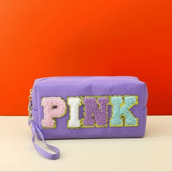 Handbags - NWT Purple PINK Cosmetic Makeup Bag